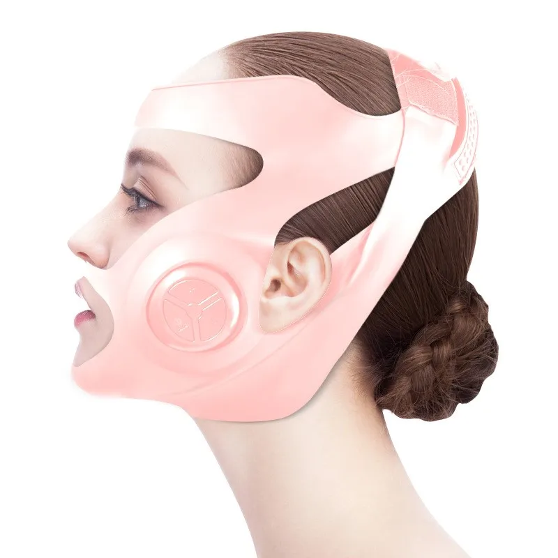 

Facial ministry massager vibrating EMS micro electric current electric V face mask type artifact thin face