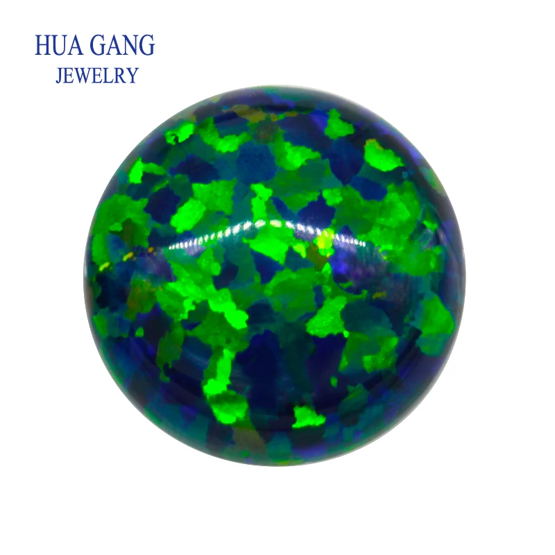 

OP19 Synthetic Opal Loose Stones Round Shape Base Cabochon Created Opal Beads Semi-Precious Stones For Jewelry Making 4mm-12mm