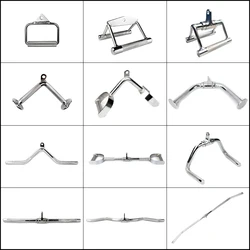 Gym Home Equipment Accessories Lat Pull Down Bar， Chrome-plated Surface Anti-rust High Load-bearing Fitness Tricep Rope Training