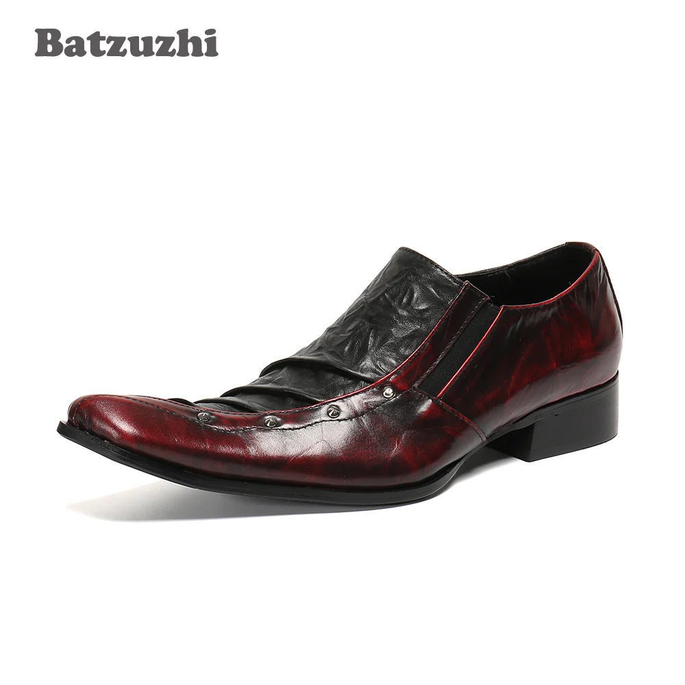 

Batzuzhi Fashion Men Dress Shoes Leather Slip-on Soft Leather Men's Leather Dress Shoes Business, Party & Wedding Shoes Male!