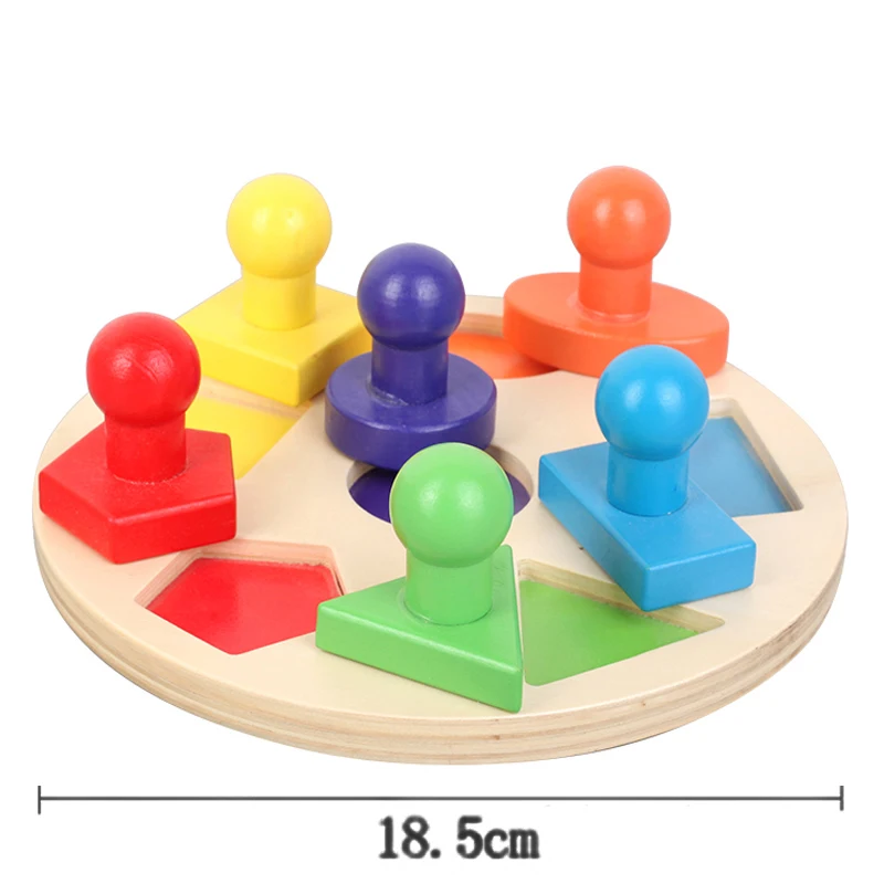 Wooden toys Geometric Shapes Children Wooden 3d Puzzle Cartoon Animal Intelligence Kids Early Learning Jigsaw Baby Toddler Toys