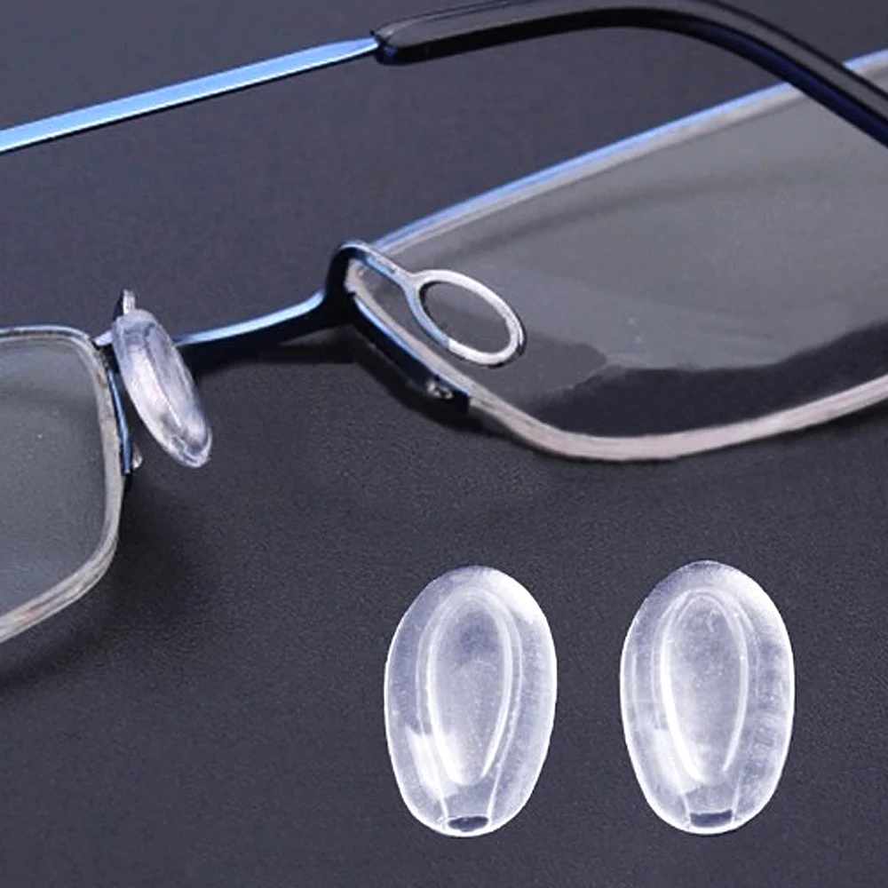 100pcs/50pairs Eyeglasses Glasses soft Silicone nose pads push in  eyewear accessory part