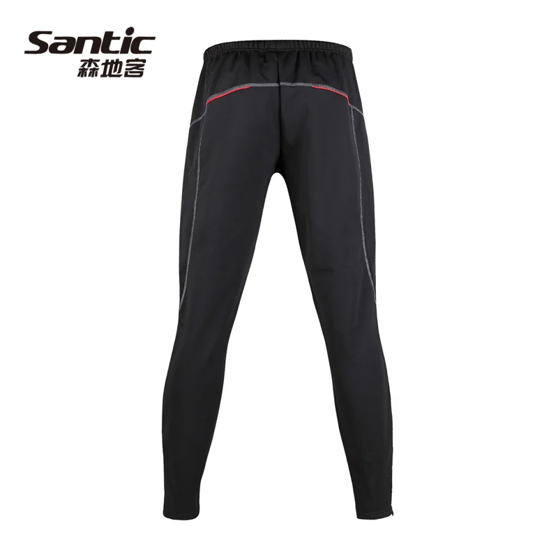 Santic Cycling Pants Men Winter Fleece Warm Pants Outdoor Casual Pants Long Clothing Bicycle Fishing Fitness Pants Asian Size