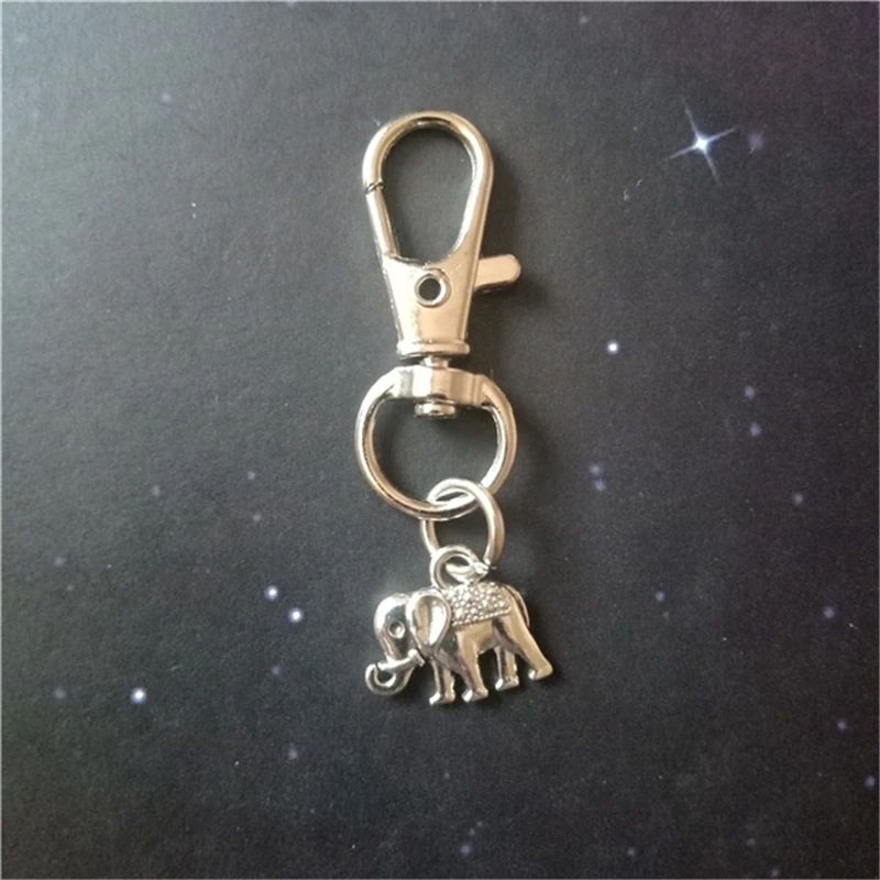 Elephant Charm Keychain, Elephant Key Chain, Creative Gift, Elephant Jewelry, Boho Jewelry, Animal Gift