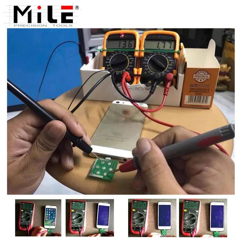 Scheda flessibile dock micro USB MILE per iPhone e telefono Android di tipo C U2 Strumento di test facile per ricarica dell'alimentazione della batteria