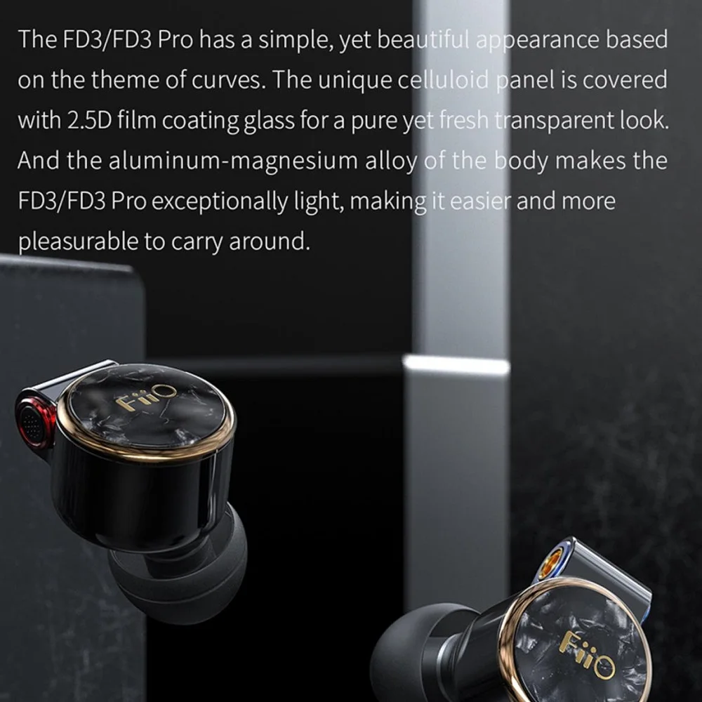 FiiO FD3 FD3 Pro 1DD Hi-Fi аудио наушники-вкладыши музыкальные наушники монитор басовые затычки для ушей IEM 12 мм DLC проводной съемный кабель Hi-Res MMCX