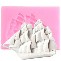 Boat Silicone Molds Baby Birthday Sailboat Cupcake Topper Fondant Mold Cake Decorating Tools Candy Chocolate Gumpaste Moulds