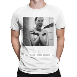 Popular Men T Shirt Nicolas CagePsycho Cool Christmas Tee Shirt Nicolas Cage Funny  T Shirts Camisas Hombre Fast Ship