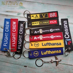 MiFaViPa Air Tag Fashion Trinket Pilot Keychains Porte ATC Gift Aviation Flight Crew Key Chain with 1 PC Metal Plane Keyrings