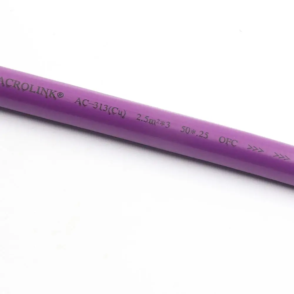Hifi AC-313 OFC النحاس التيار المتناوب سلك الطاقة كابل لتقوم بها بنفسك مكبر للصوت سلك ل Hifi الصوت CD DAC أنبوب 1 متر 2.5 مللي متر 3 النوى
