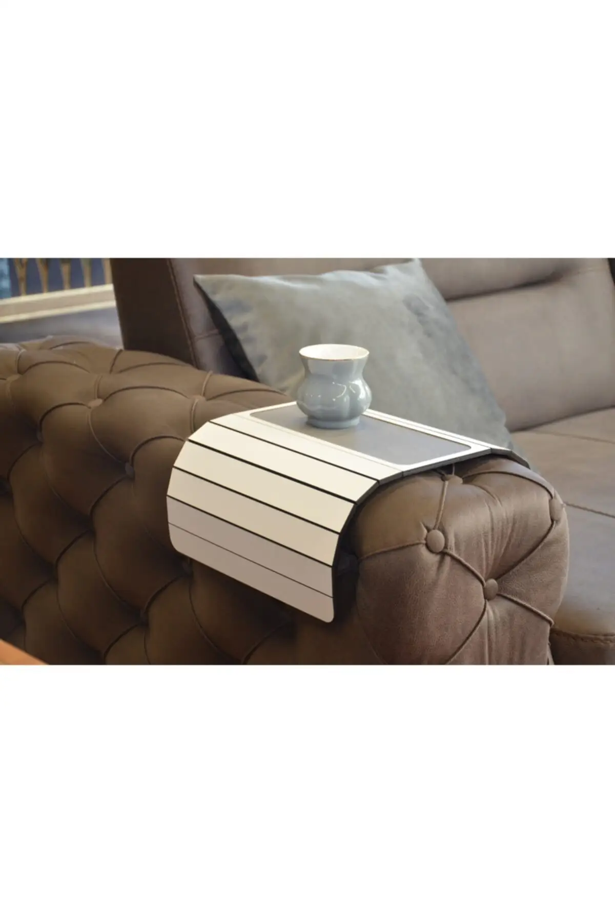 Table basse d'appoint pliante Portable en bois blanc