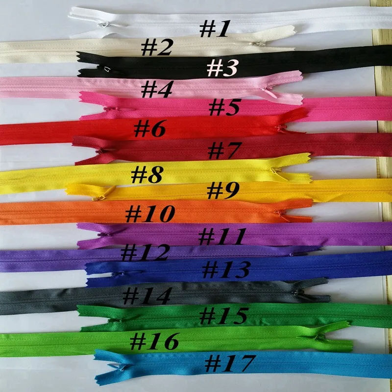 Mix color 5pcs Invisible zipper 60CM cushion Skirt Hidden Zipper DIY Material for sewing Garment accessories