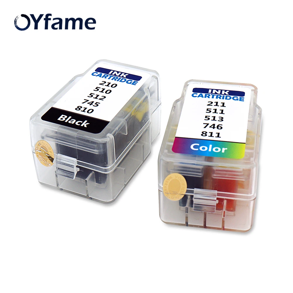 OYfame PGI 510 511 Ink Cartridge for 510 511 Ink Cartridge refill kit For Canon PIXMA IP2700 IP2780 IP2880 MP240 250 Printer