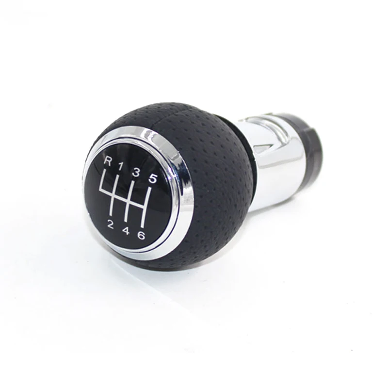 12mm for Audi A3 shifter knobs Sliver Ring 5 speed 6 Speed Gear Shift Knob Lever CNWAGNER Car Accessories