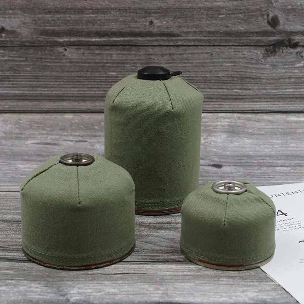 Camping Gas Tank Cover Tissue Box  Protable Gas Canister Protect Case Covers Cotton Linen Gas Tank Storage Bag Holster Camp Tool