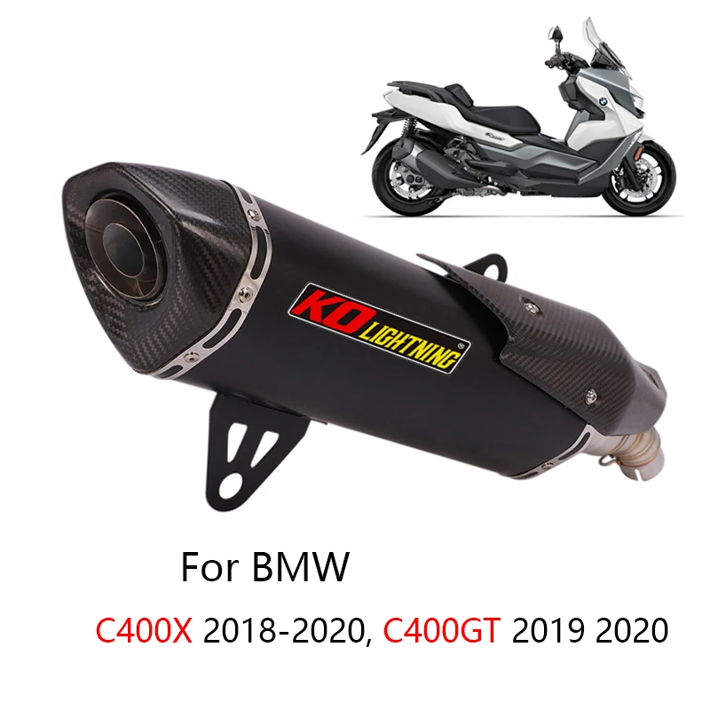 For BMW C400GT 2019 2020 C400X 2018-2020 Motorcycle Exhaust Pipe Slip On 51mm Middle Exhaust Muffler Escape Removable DB Killer