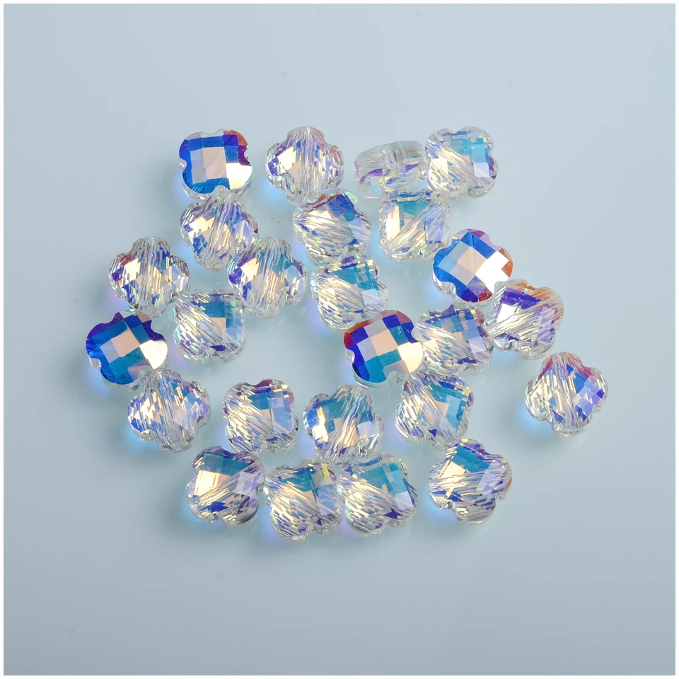 Quality Super Shiny AB Crystal Beads Pendant Drop Heart Shape Beads for Jewelry Making Necklaces Earrings Needlework