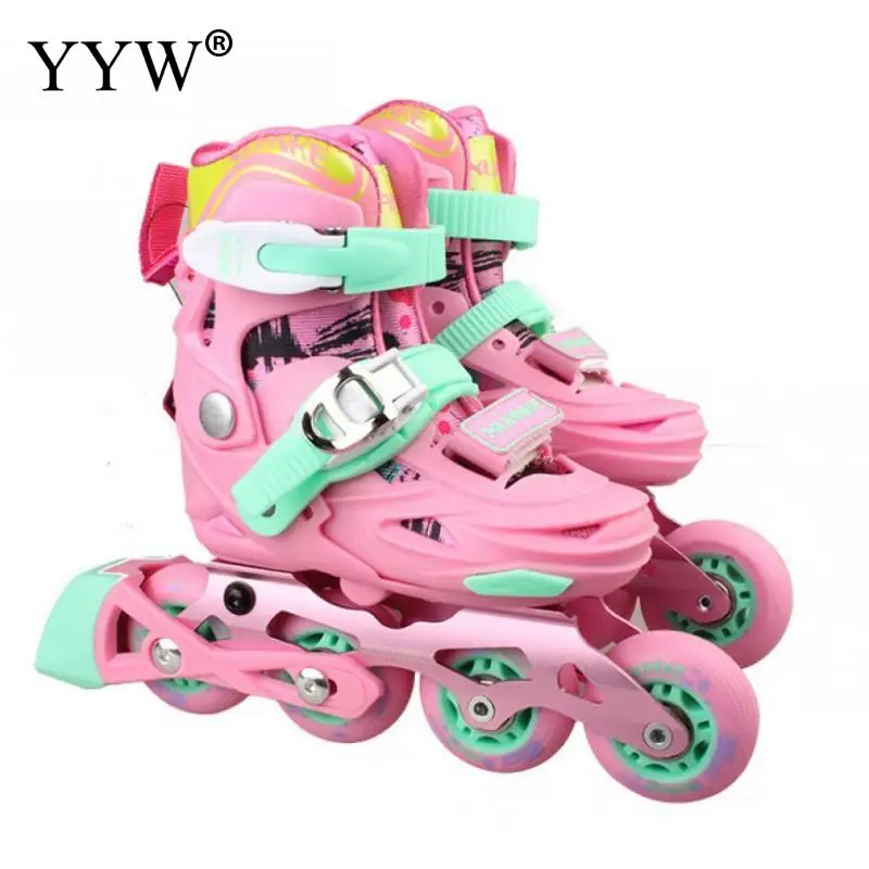 Kids Roller Skates Adjustable Skate Children 4 Wheels Skating Sneakers Rollers For Boys Girls Size 24-39 Beginner Casual Patines