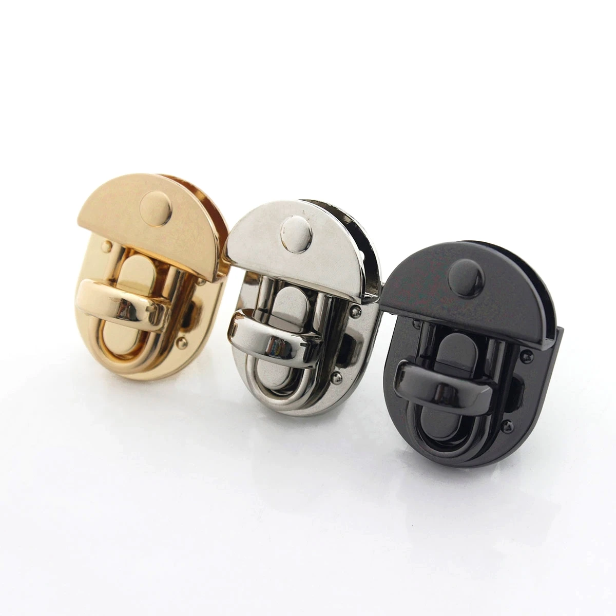 1pcs Metal Oval Shape Turn Lock Lock Twist Clasp Leather Craft Women Handbag Shoulder Bag Purse DIY Hardware