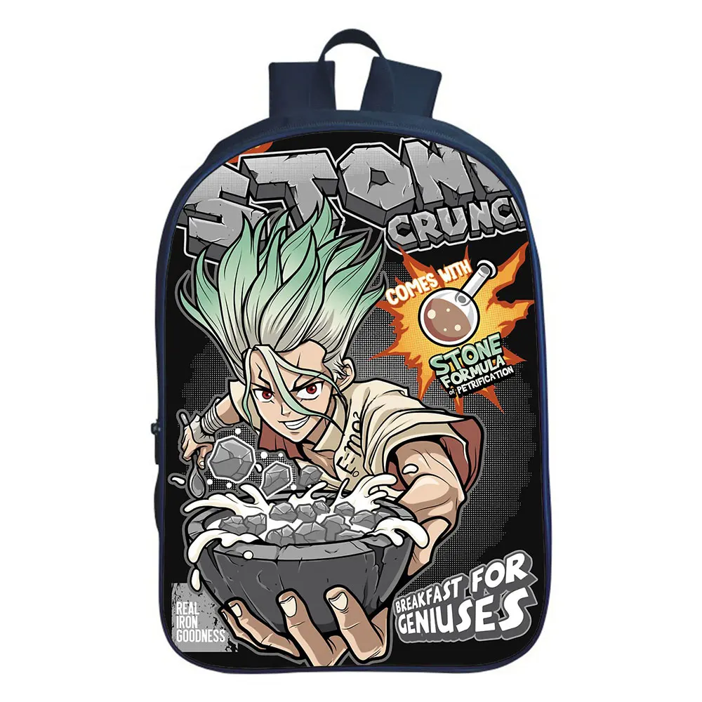 

Cosplay Dr.STONE Backpack Kindergarten Mochila Boys School Bag Teens Storage Bag Travel Bags Children Rucksack 3D Anime Bag