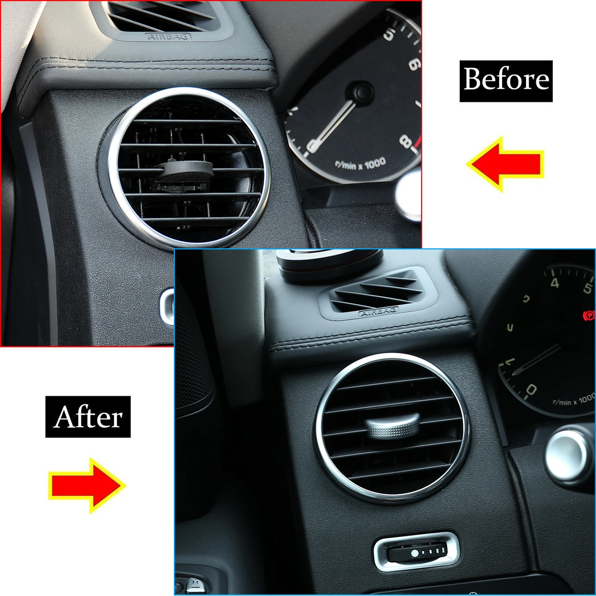 

4Pcs ABS Chrome For Land Rover Discovery 3 Discovery 4 LR3 4 Car styling Air Outlet Adjusting Rod Cover Stickers Car Accessories