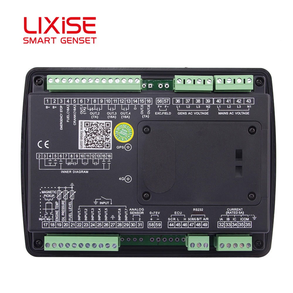 Imagem -02 - Lixise-controlador de Circuito Diesel Lxc6120n Amf Lcd Partida Automática Partes do Conjunto Painel de Placa de Circuito Eletrônico