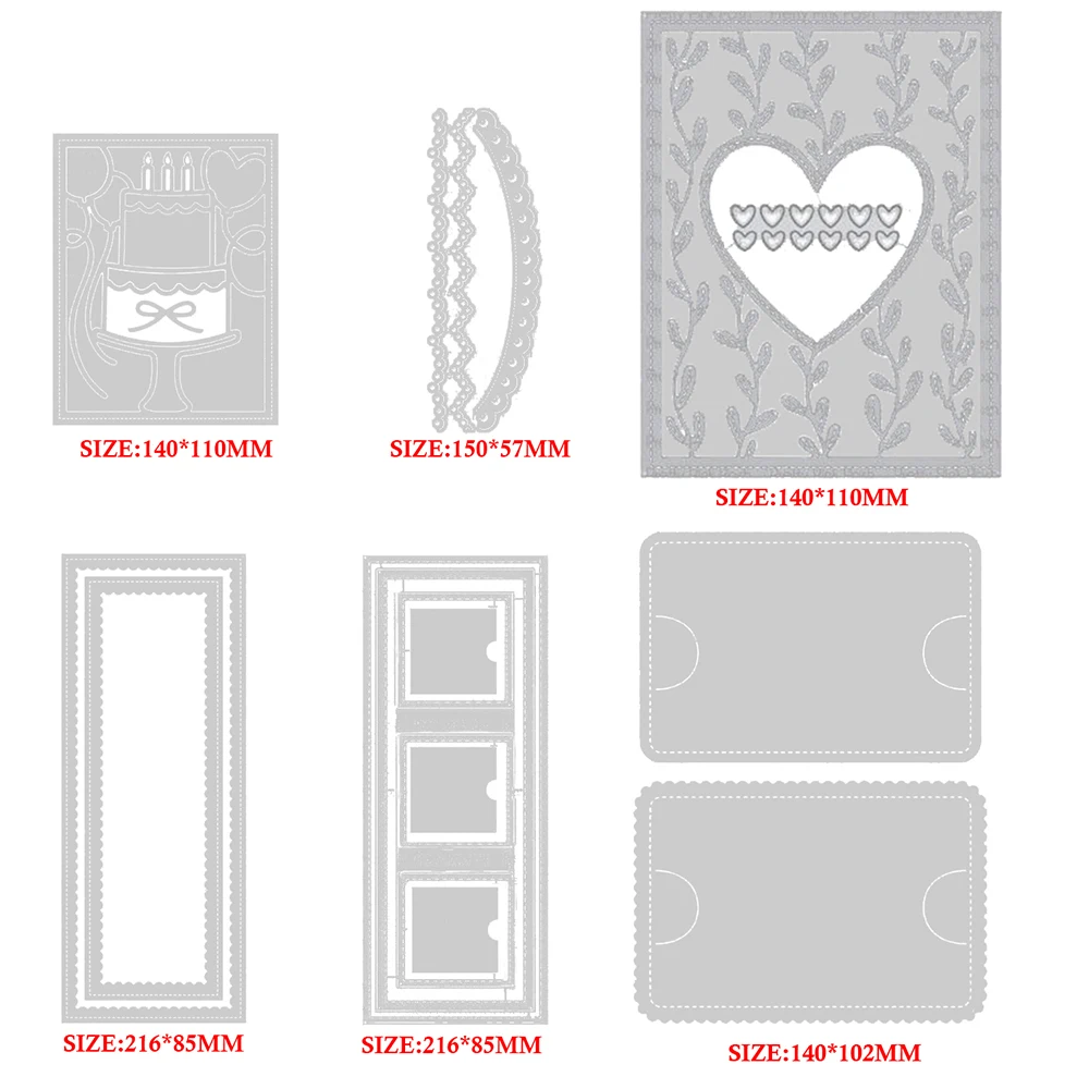 2024 New Metal Cut Dies For Herat Frame Clear Stamp Troqueles Scrapbooking  Square Stencil Natal Letter Word Papar Diy Crafts