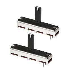 UXCELL 2Pcs B50K Ohm Single Channel Fader Variable Resistors Mixer 35mm Straight Slide Potentiometer