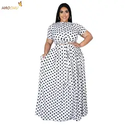 HAOOHU-Conjunto de dos piezas para mujer, traje de falda con teñido anudado, talla grande 3XL, moda urbana, verano, 2023