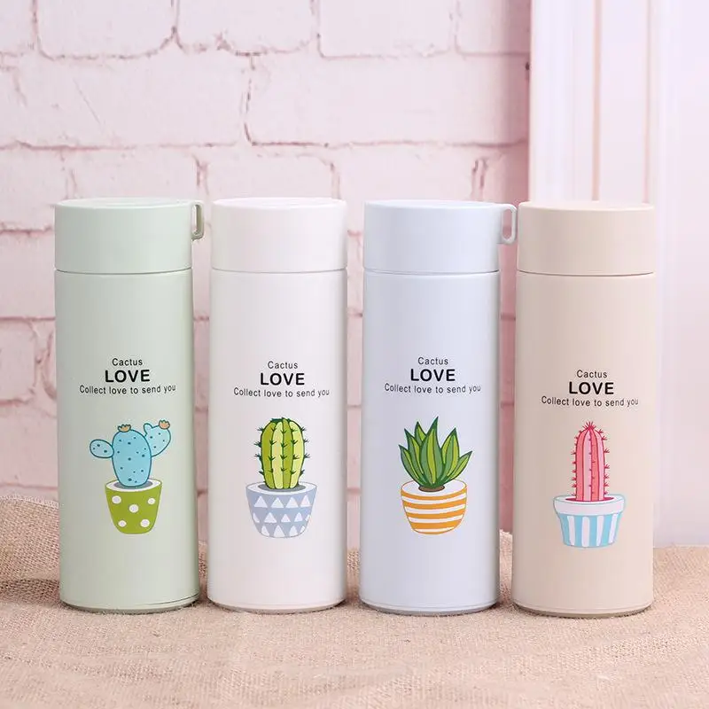 

Vacuum cup Advertising Double layer plastic for daily necessities Creative glass Coffee Tea Milk Travel Mug Thermo Bottle Gifts