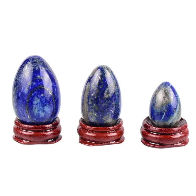 

Natural Lapis Lazuli Yoni Egg set Undrilled Mineral Stone Massage Ball Kegel Exercise Tool Pelvic Floor Muscle Vagina Health