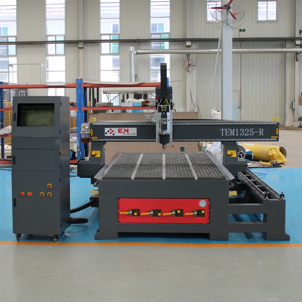 TEM1325-R carpintaria cnc roteador 1325 3d carving machinery fresadora de 4 eixos