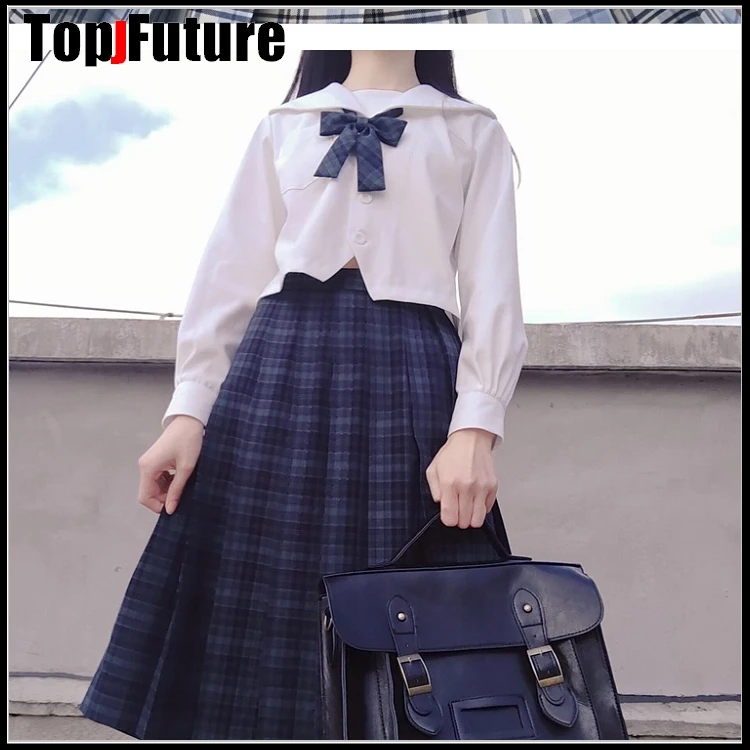 Sapporo weiß schuluniform Japanischen abteilung JK uniform grundlegende sailor uniform student mittleren anzug top shirt bluse