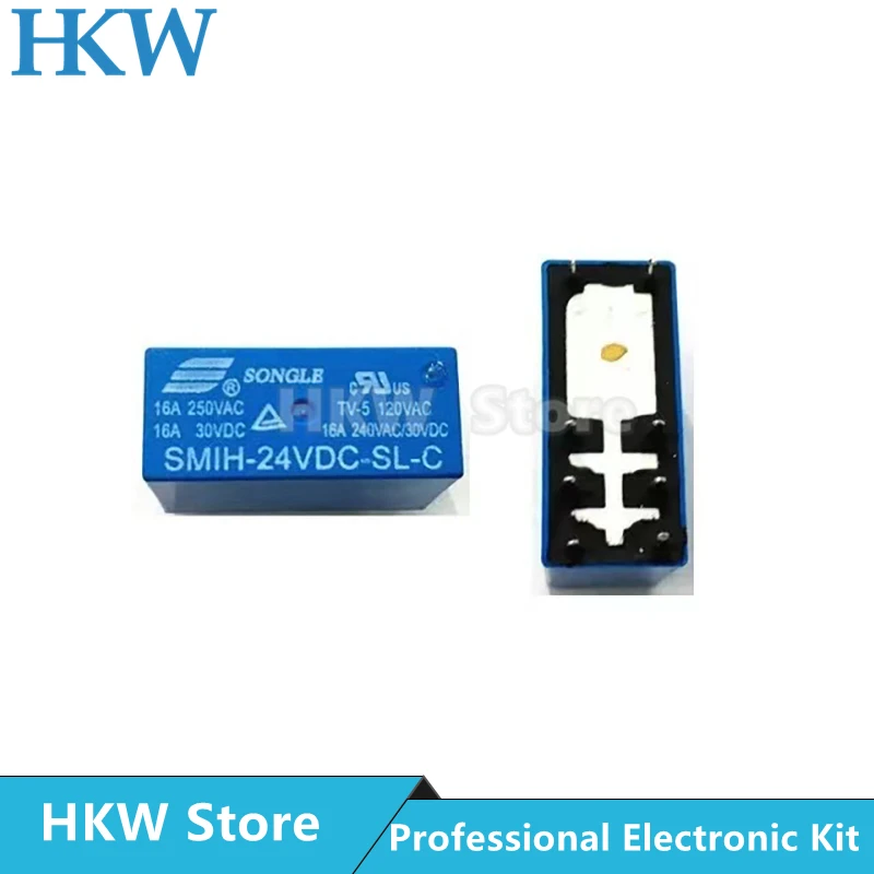10pcs Relay SMIH-05VDC-SL-C SMIH-12VDC-SL-C SMIH-24VDC-SL-C 5V 12V 24V Relays 250V 16A 8PIN SMIH-05V 12V 24VDC-SL-A 6PIN