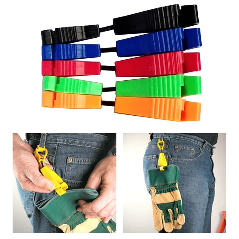 10PCS POM Glove Clip Holder Hanger with Alloy Keychain Labor Work Clamp Grabber Catcher Safety Working Glove Clip Tools