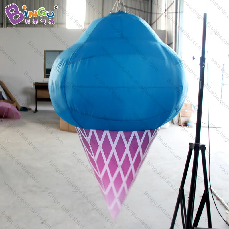 

Hanging-dec 1.5 Meters High Inflatable Ice Cream with LED Lights / Fancy Ice Cream Balloon Toys