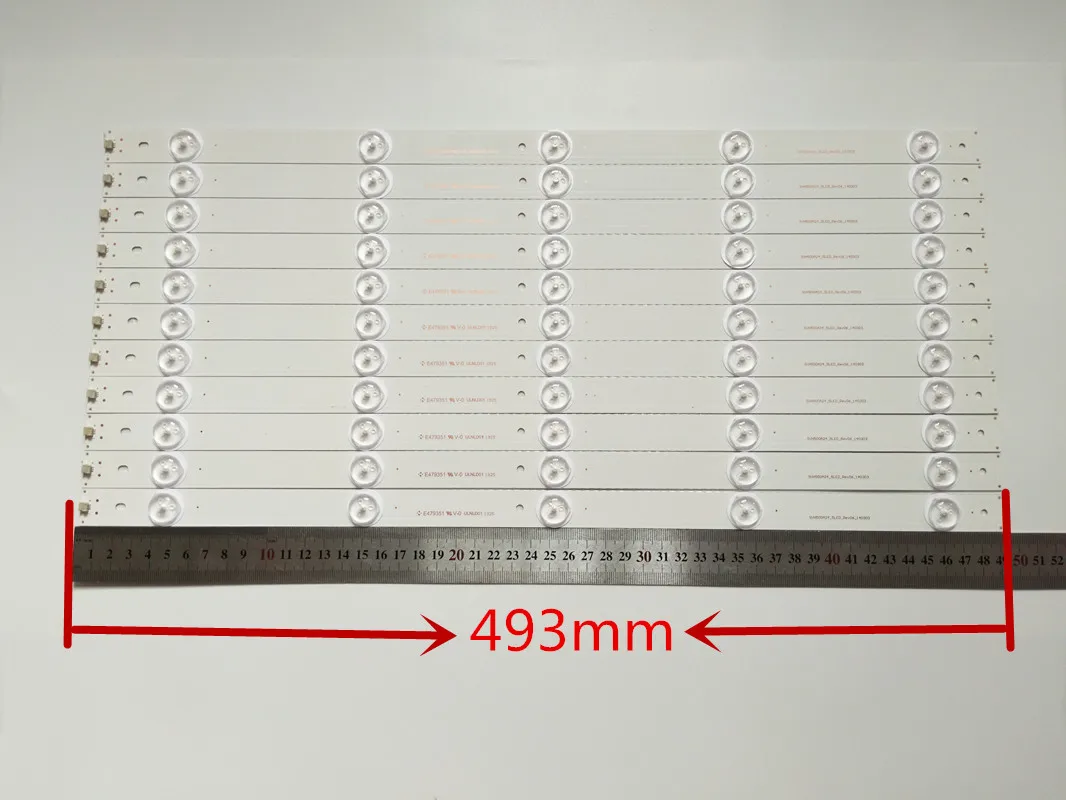 5 11 PCS 493 milímetros tira CONDUZIDA leds Para Hi sentido 50 ''TV E257384 SVH500A24 5LED Rev06 140303 T500HVN07.1 HD500DF-B54