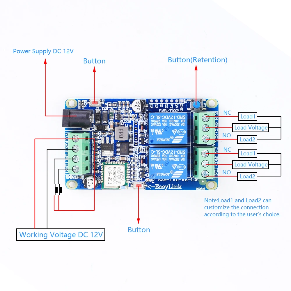 12V 10A WiFi Relay Switch Board 1/2/4 CH Timer Delay eWeLink APP Control Wireless IoT Smart Home Work With Alexa Google Home