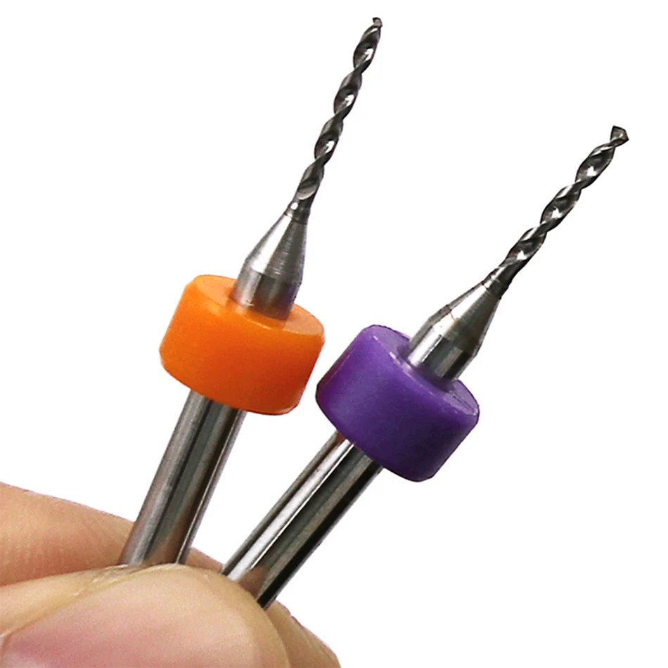 10 cái/bộ 0.1mm-1.2mm PCB Mini mũi thép Tungsten Carbide cho in bảng mạch Mũi khoan CNC bit Máy