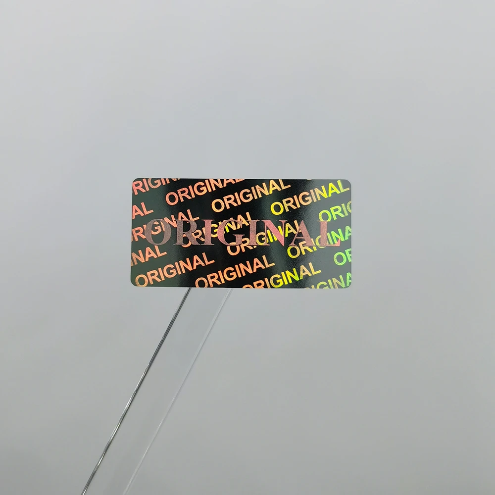 1000pcs 30x15mm Holographic Sticker Original Tamper-Proof Security Seal Warranty Once Laser Sealing Label Custom LOGO