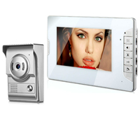 7 Inch Video Door Phone Doorbell Intercom Kit 1-camera 1-monitor Night Vision with 1000TVL Waterproof Camera