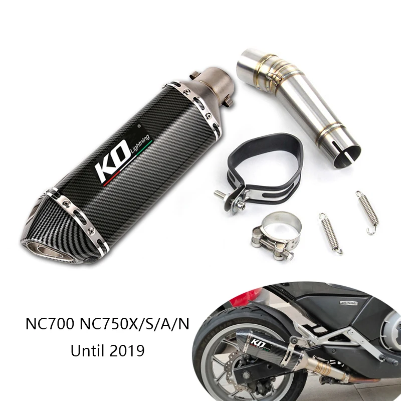 

Slip-on Exhaust Set for Honda NC750X/A/S/N NC700 Motorcycle Mid Link Pipe 51mm Mufflers Removable DB Killer Escape Reserve Cat