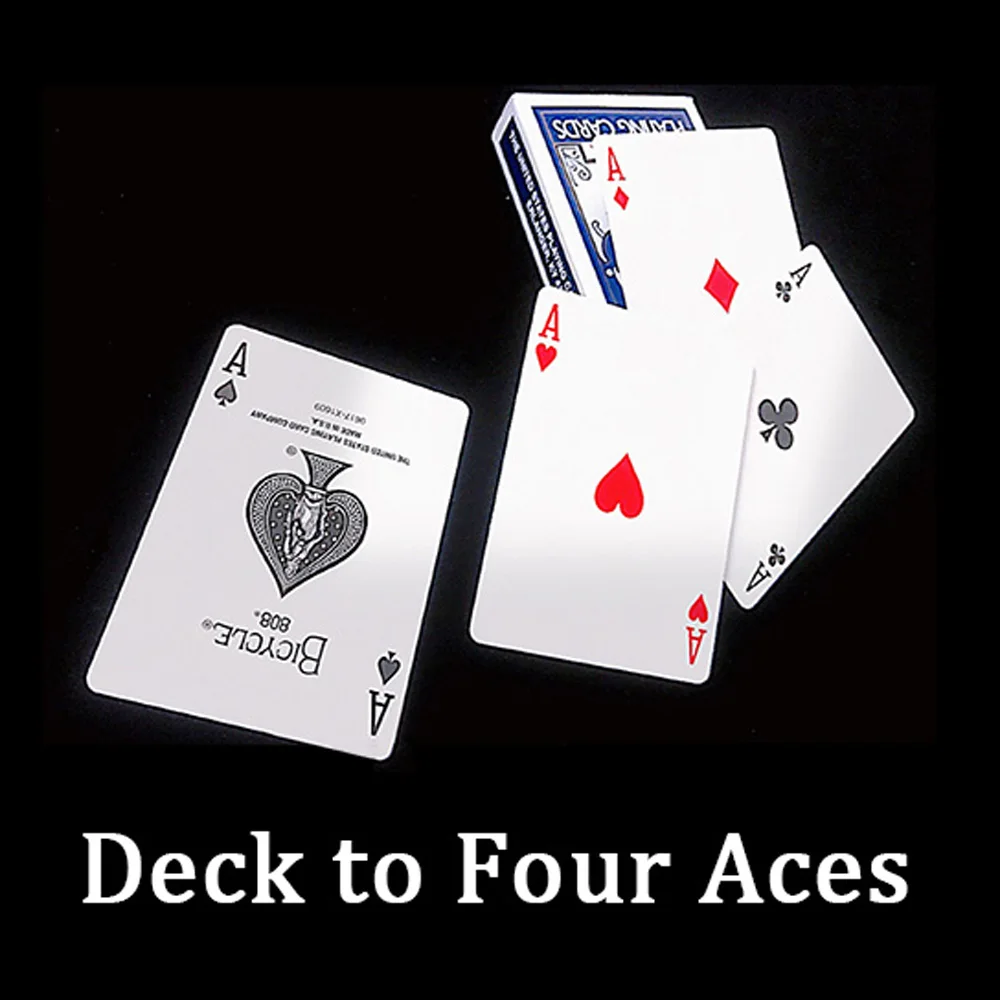 

Deck to Four Aces Magic Tricks Magia Aces Cards Appearing Magie Stage Close Up Illusions Gimmick Props Mentalism for Magicians