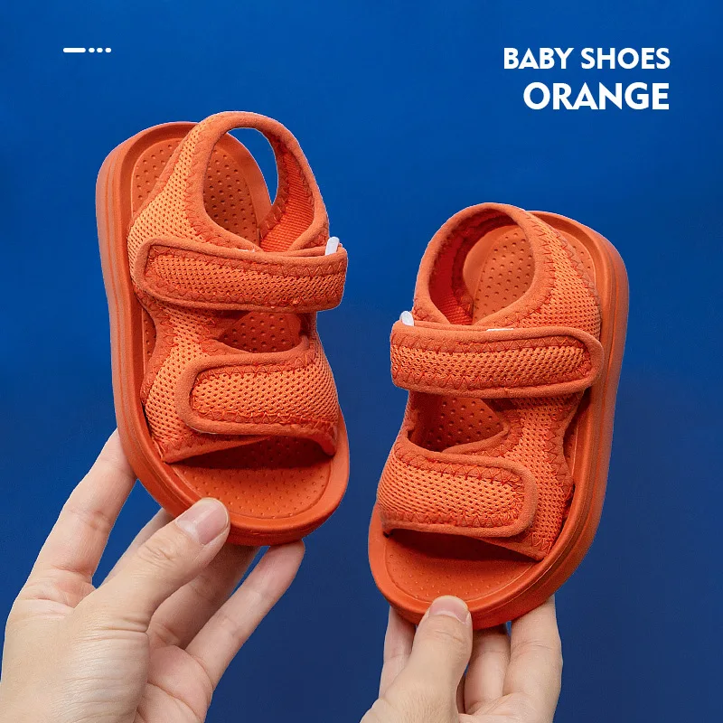 Sandalias antideslizantes para niños y niñas, zapatos informales súper ligeros de malla, zapatos suaves para bebés, sandalias de playa de verano