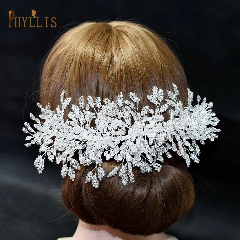 A315 Crystal Bridal Headdress Design Headpiece for Women Tiaras Wedding Headbands Pageant Prom Wedding Hair Jewelry Queen Crown