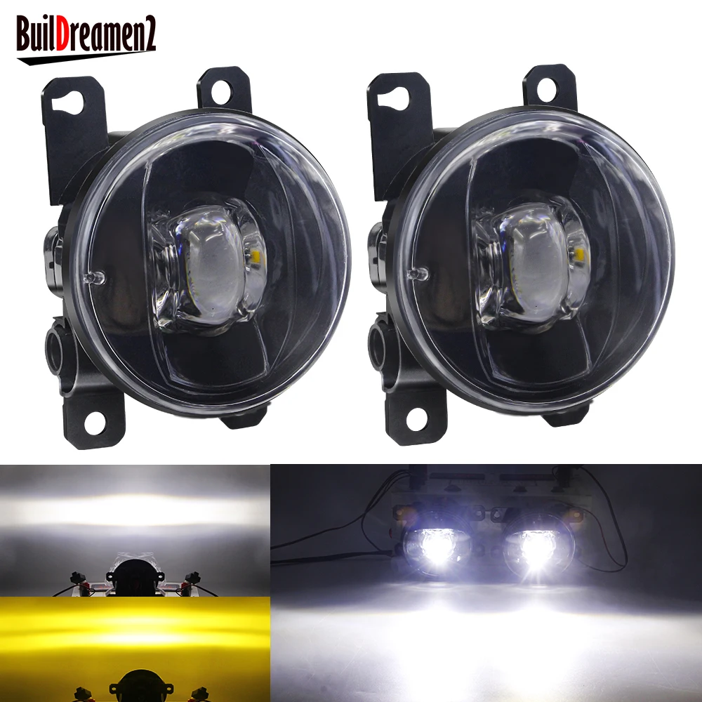 2 Pieces Car LED Fog Light 30W Front Bumper Fog Lamp 8000LM 12V Styling For Fiat Sedici Punto Evo Panda 500