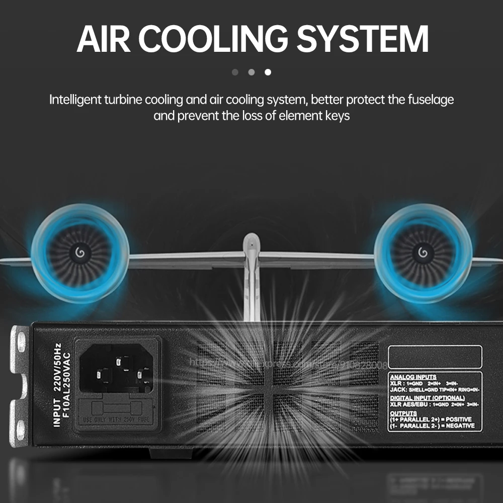 Amplificador de potência profissional, 600W * 2, teatro, desempenho do palco, conferência do casamento, engenharia, áudio digital, HIFI para o orador