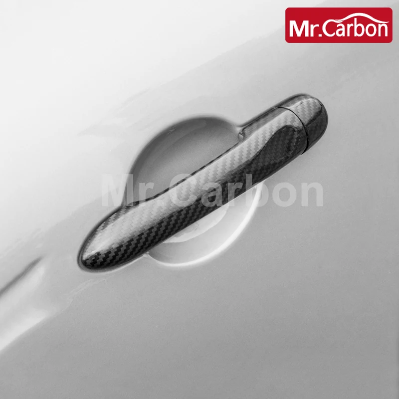 

4Pcs Car Door Handle Carbon Fiber Decorative Cover Protective Shell For Mercedes Smart 453 Forfour Exterior Accessories Products