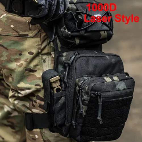 Imagen 2 del producto Bolsa de pierna para hombre, riñonera de utilidad, bolsa para hombre, mallas para motociclismo, bolsas para muslo, riñonera de combate táctico