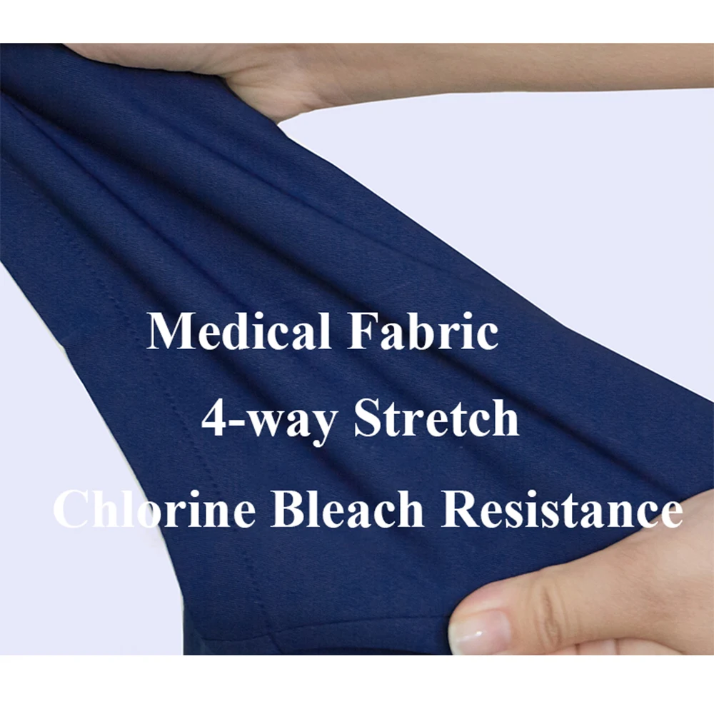 4 Way Stretch Medical Uniforms Uniforme Enfermera Mujer Clinical Clothes Scrubs Set Women Men Workwear Top and Pant Work Suits